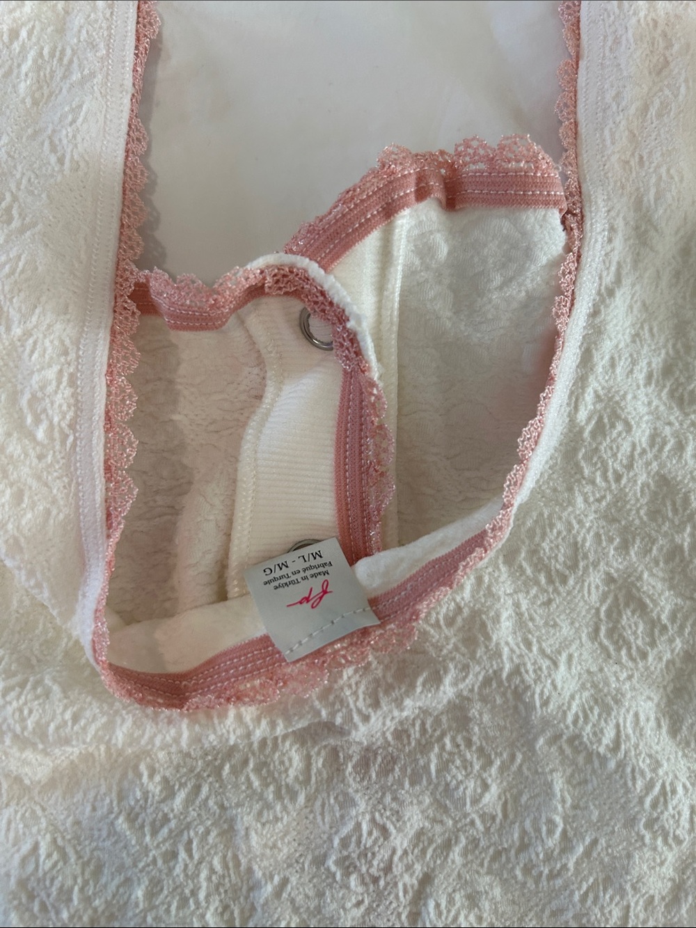 Free People Intimacy Sweet Point Seamless Cardi Tank, White Alyssum, M/L, NWT - Picture 9 of 10